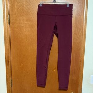 Lululemon Burgundy Leggings size 8